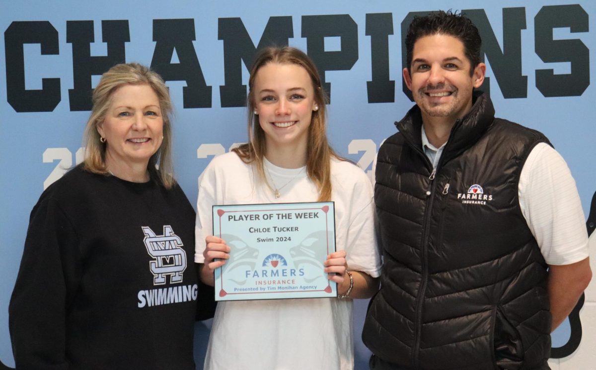 Freshman Chloe Tucker has been selected as the ninth Farmers Insurance Player of the Week for the winter sports season. Tucker was chosen for cutting time throughout the season and helping the team win its 24th consecutive county championship.