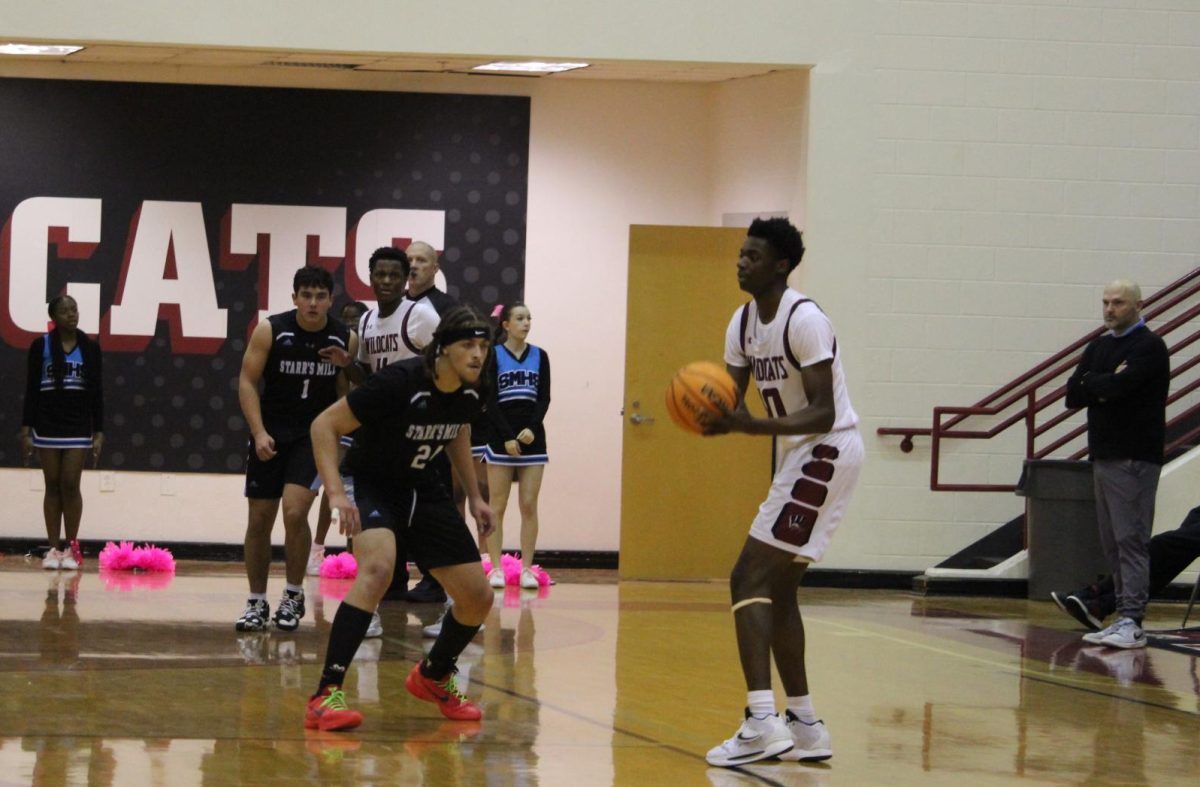 Senior Steven Barros defends Ashton Preston. After a strong start from Preston in the opening quarter, 8 points from Barros in the final quarter helped the Panthers come from behind and win 67-62.