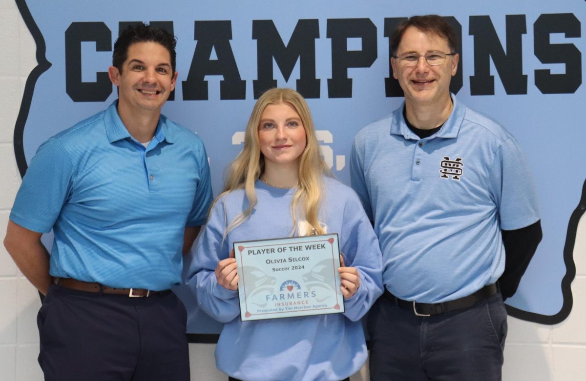 Senior Olivia Silcox has been chosen as the second Player of the Week for the spring sports season. Silcox was chosen for her performance on the field and setting a strong example for her teammates.