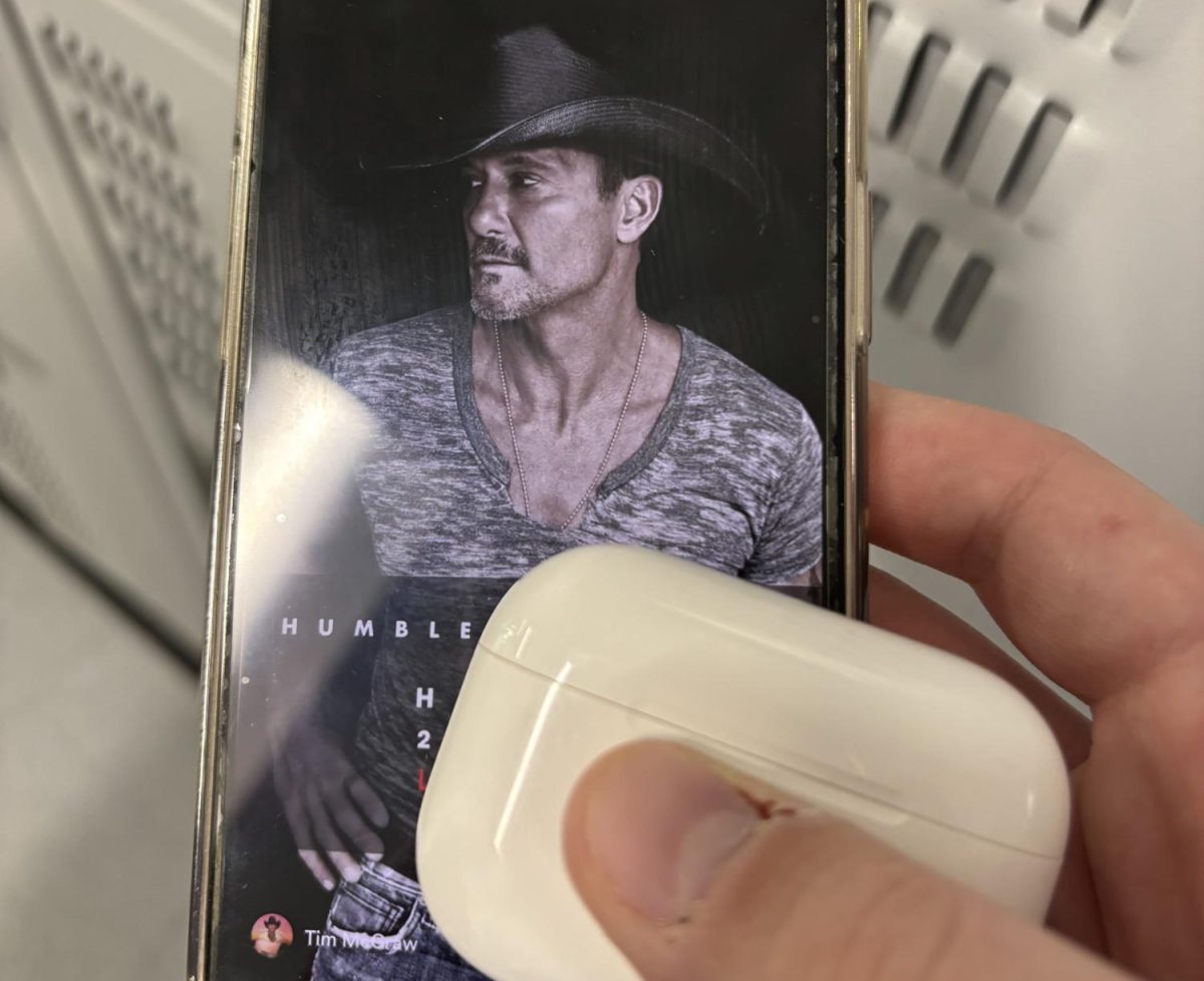 Math teacher Julie Spencer is currently listening to “Humble and Kind” by Tim McGraw. The song shows how you should always be down to earth and grateful for everything you have.