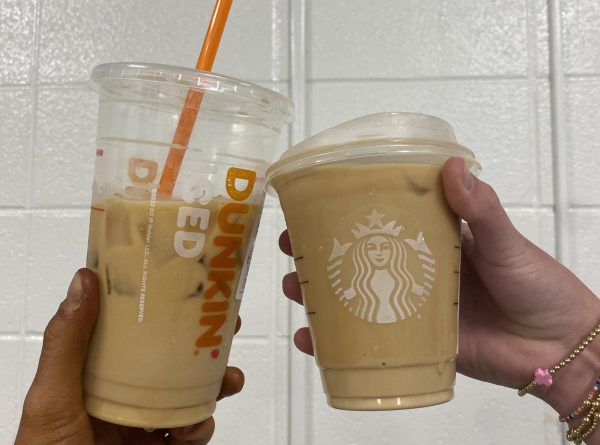 Coffee is the fourth most consumed beverage in the world, meaning many people go to their local coffee shops to get their morning fix. Staff Writers Page Barksdale and Jessica Doyle argue whether Dunkin’ or Starbucks is better. 