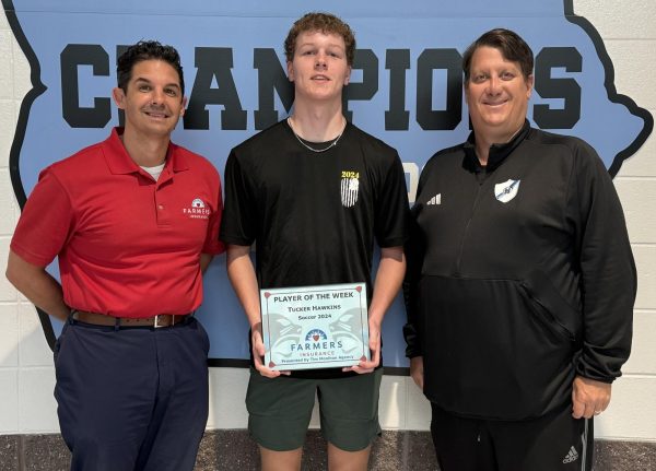 Tucker Hawkins was chosen as the eighth Player of the Week for the spring sports season. He was chosen for his hard work and mental toughness. 