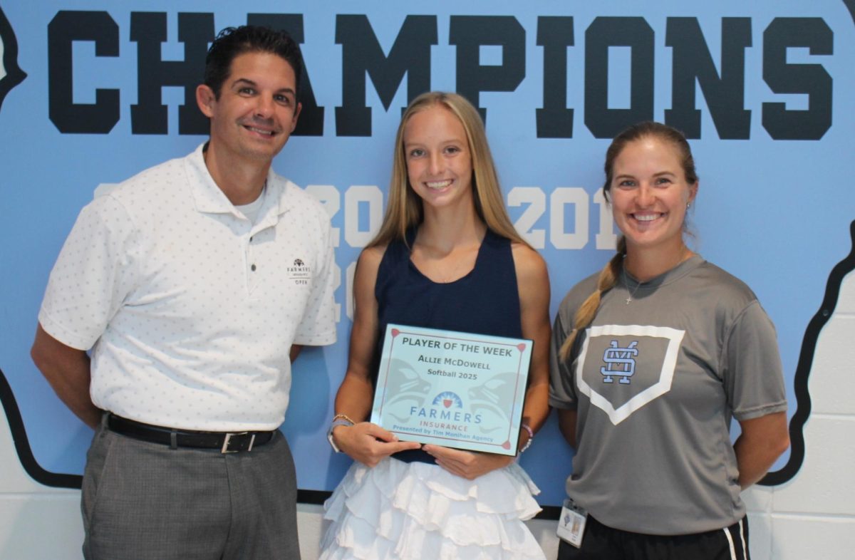 Tim Monihan and Farmers Insurance recognize freshman softball player Allie McDowell as the ninth Player of the Week for the fall sports season. Head coach Peyton Dean selected McDowell for her contributions getting the team started and as a starting shortstop.