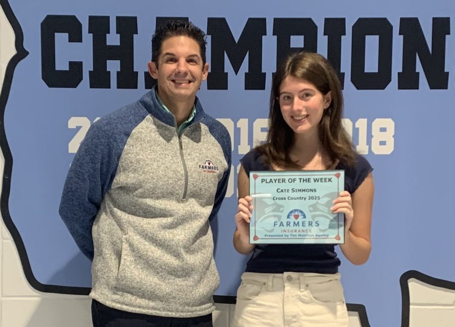 Junior Cate Simmons has been awarded the 17th Player of Week for the fall sports season. Simmons's hard work and good attitude earned her this nomination.