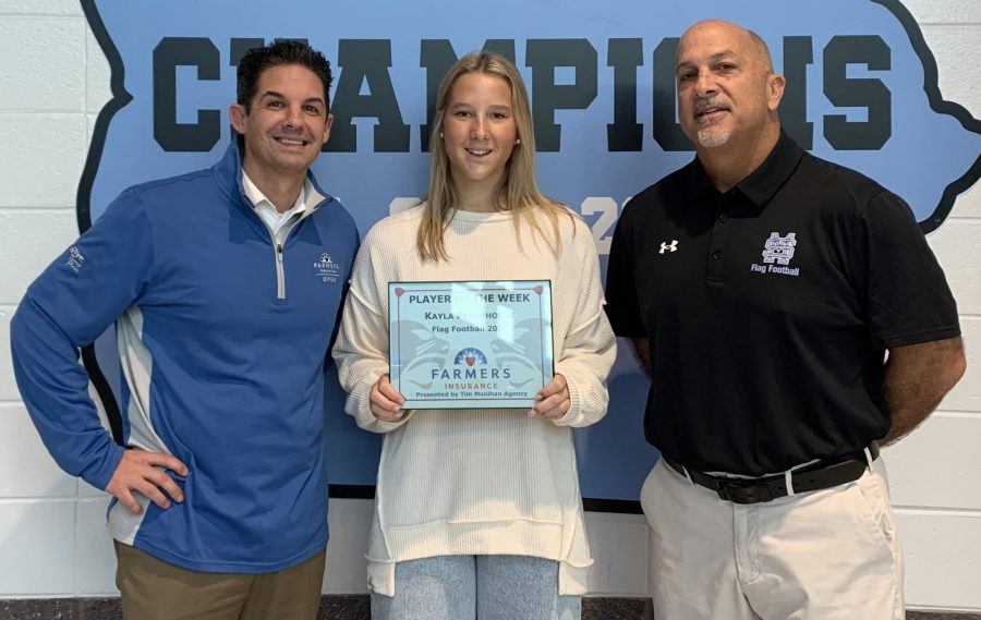 Kayla Peavyhouse has been named the 19th Player of the Week for the fall sports season. Head coach Mark Williamson chose Peavyhouse for her excellent performance last week and her strong force as quarterback. 