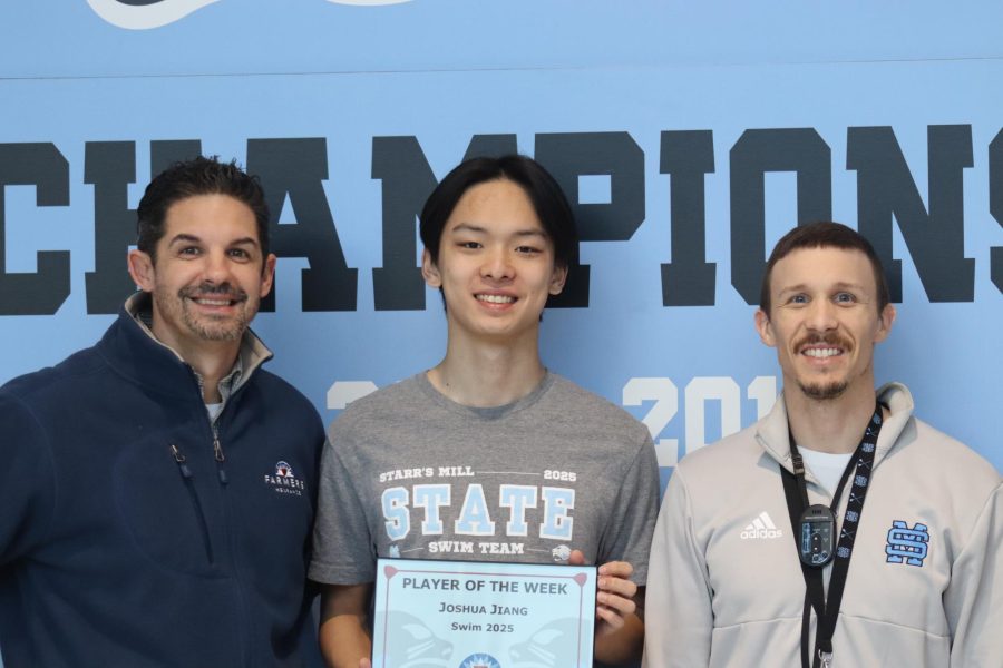 Tim Monihan and Farmers Insurance recognize senior Joshua Jiang as the ninth Player of the Week for the winter sports season. Swim head coach Derek Abrams chose him for his leadership and willingness to improve.