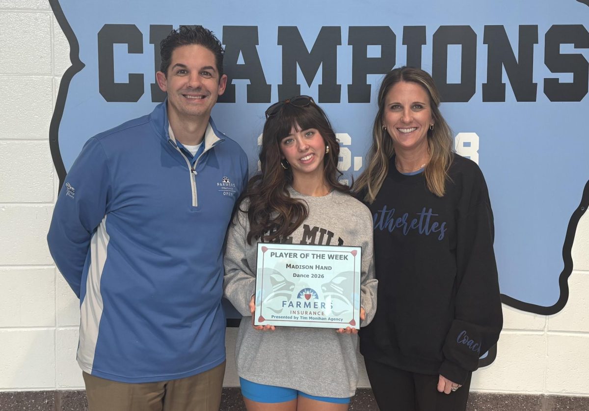 Tim Monihan and Farmers Insurance recognize senior Madison Hand as the 10th Player of the Week for the winter sports season. Dance head coach Mandy Ridgeway chose her for her silent leadership on the team.