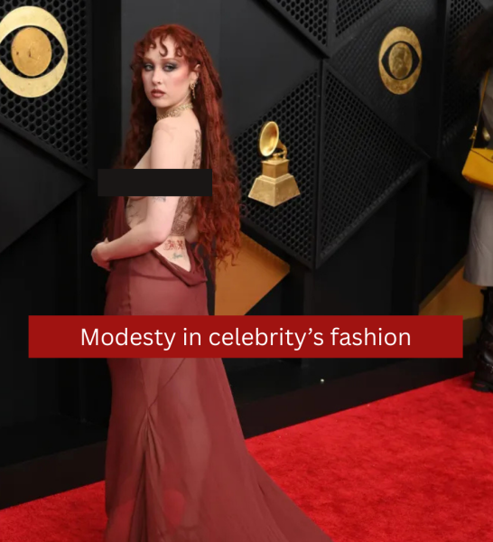 Chappell Roan arrives at the 2026 Grammys red carpet in a provocative outfit. Many other celebrities have started making more exotic fashion choices, with more revealed than before. Famous people should start dressing with more conservativity when attending professional, broadcasted events so that they can present themselves with more class and seem more polished in front of a younger crowd. (Photo by David Fisher / Shutterstock, edited by Clio Long)