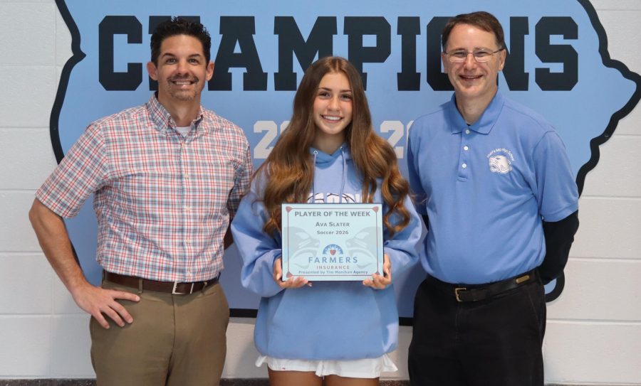 Tim Monihan and Farmers Insurance recognize freshman Ava Slater as the sixth Player of the Week for the spring season. Head coach John Bowen chose Slater for her tenacity and defensive mentality throughout the last few games.