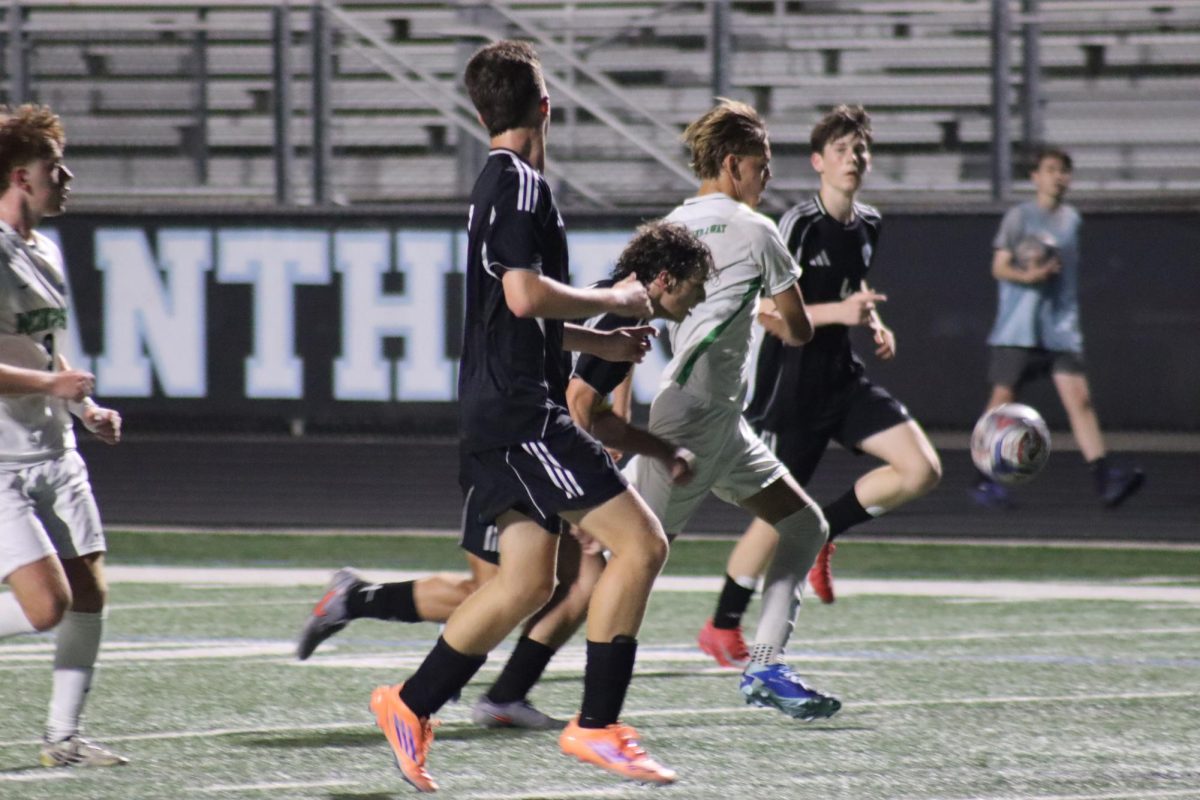 Starr’s Mill and McIntosh players fight for the ball in a game played earlier this season. The Starr's Mill boys soccer team's season ended on April 24 after a 7-0 loss in the first round of the AAAA state playoffs to St. Pius.